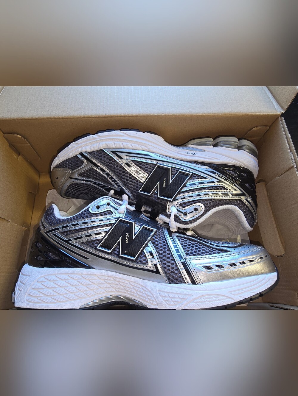 New Balance Women's Silver, Black & White Athletic Running Shoes